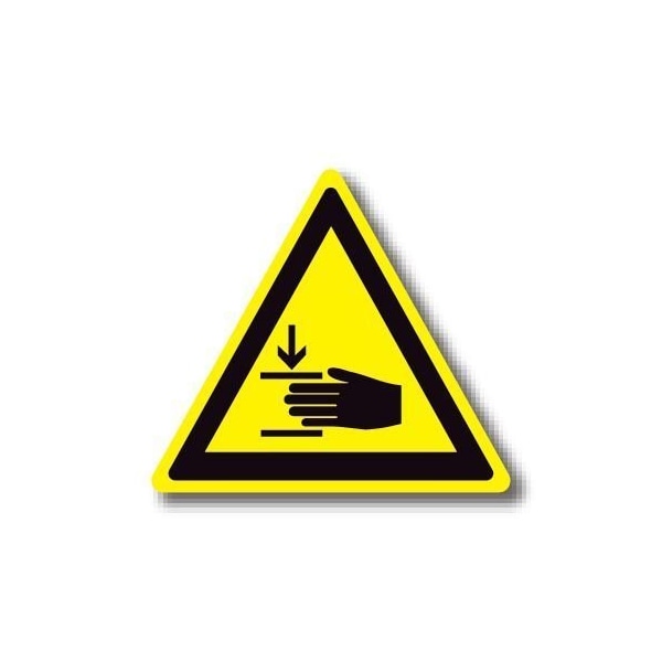 Ergomat 24in TRIANGLE SIGNS - Hand Crush Hazard DSV-SIGN 576 #1294 -UEN - main